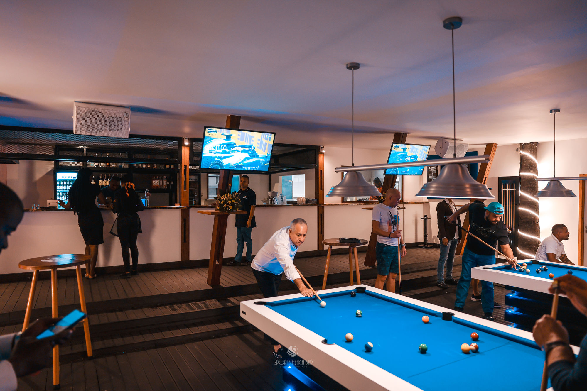 Ambiente do sports bar South Beach